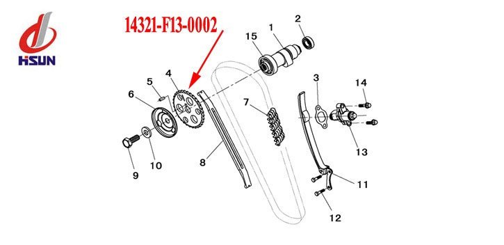 camshaft sprocket Hisun 400