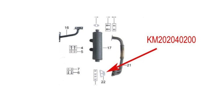 joint echappement kinroad 650 cc